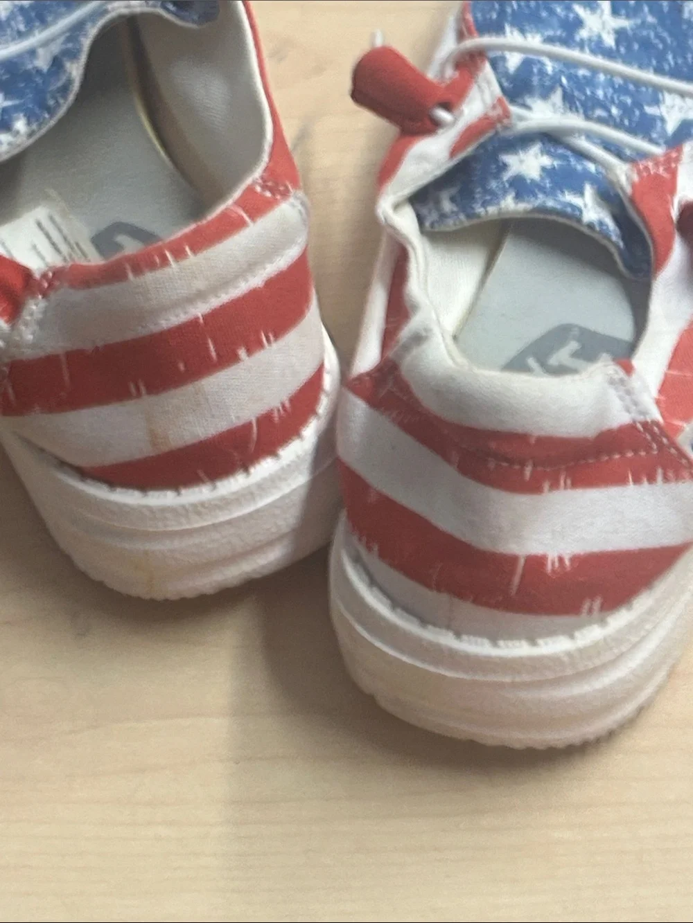 Hey Dude Kids Red & Blue Star Stripe Slip-On Sneakers